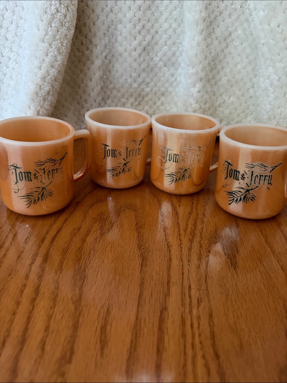 Orange Ceramic Mug Set - 4 Pack